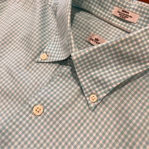 Peter Millar Crown Soft Silk Blend Sport Shirt Seafoam Green Medium